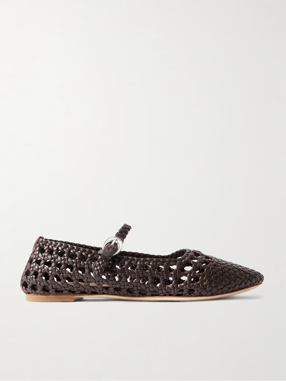 Staud Nell woven leather Mary Jane ballet flats 39.5 NWT
